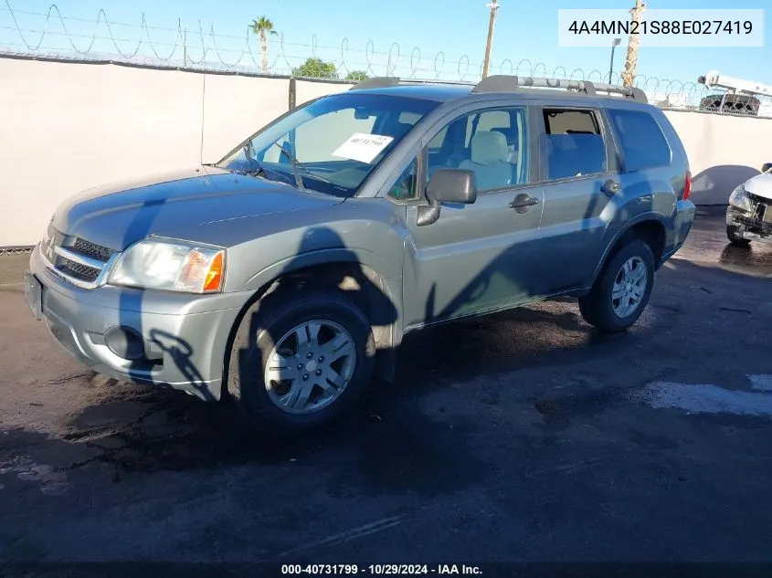 2008 Mitsubishi Endeavor Ls VIN: 4A4MN21S88E027419 Lot: 40731799