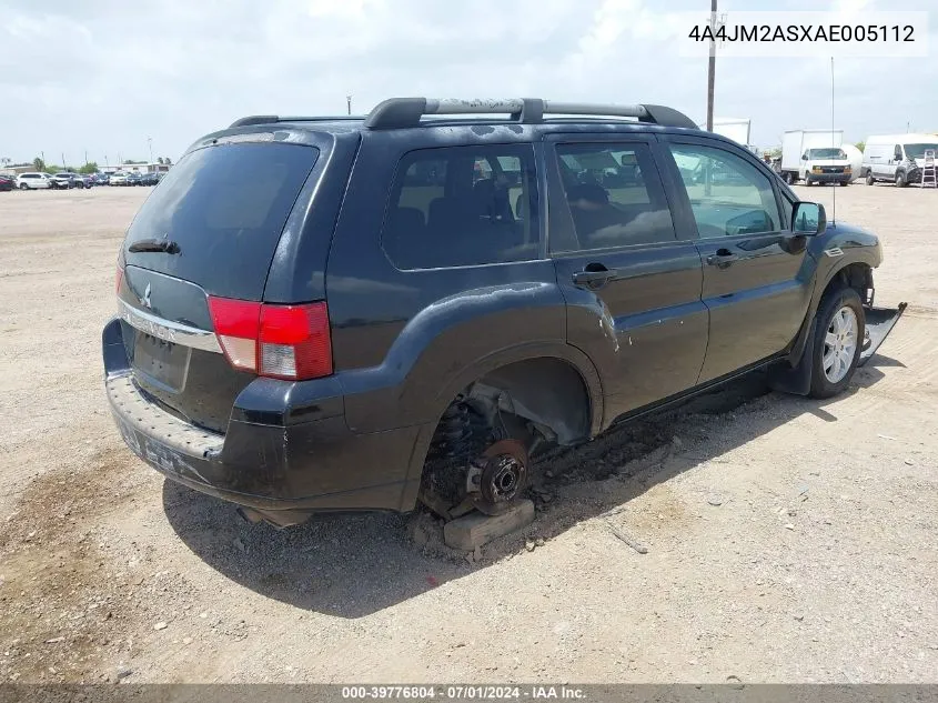 2010 Mitsubishi Endeavor Ls VIN: 4A4JM2ASXAE005112 Lot: 39776804