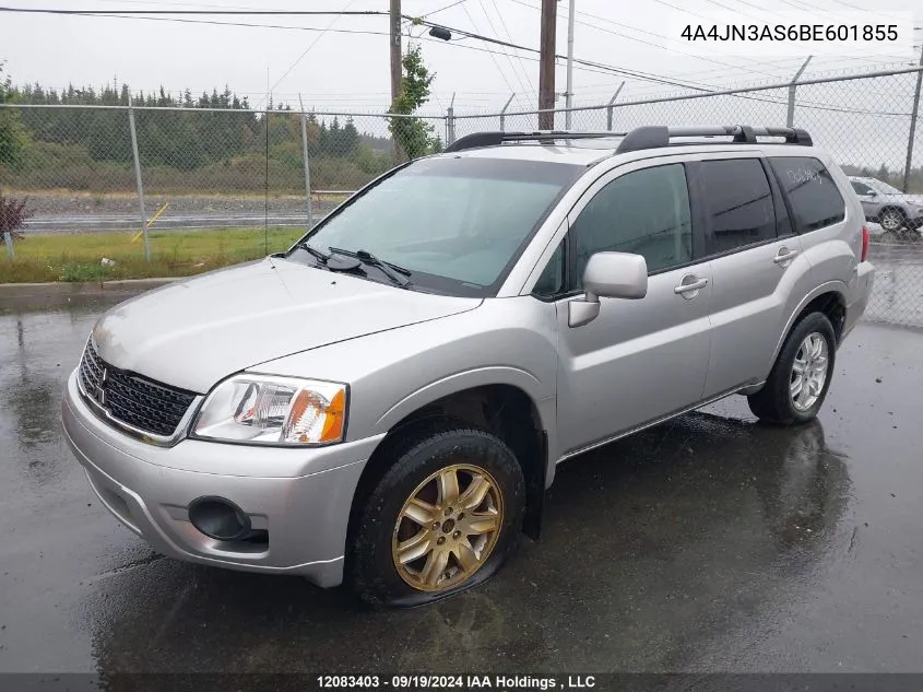 2011 Mitsubishi Endeavor Se VIN: 4A4JN3AS6BE601855 Lot: 12083403