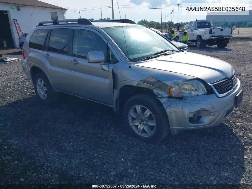 2011 Mitsubishi Endeavor Se VIN: 4A4JN2AS5BE035648 Lot: 39752667