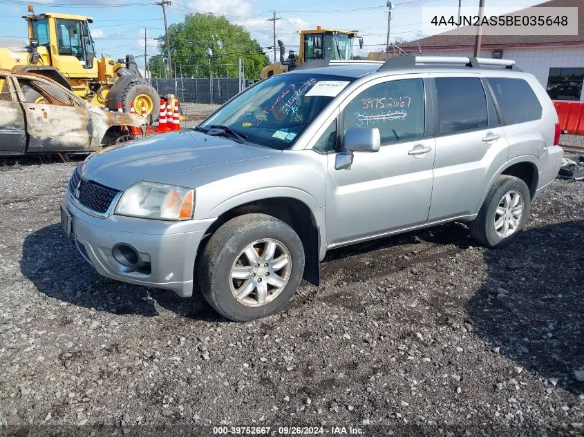 2011 Mitsubishi Endeavor Se VIN: 4A4JN2AS5BE035648 Lot: 39752667