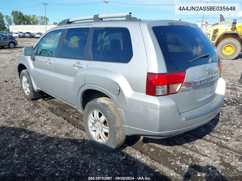 2011 Mitsubishi Endeavor Se VIN: 4A4JN2AS5BE035648 Lot: 39752667