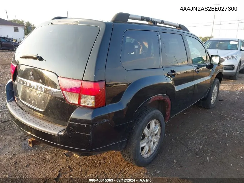 4A4JN2AS2BE027300 2011 Mitsubishi Endeavor Ls