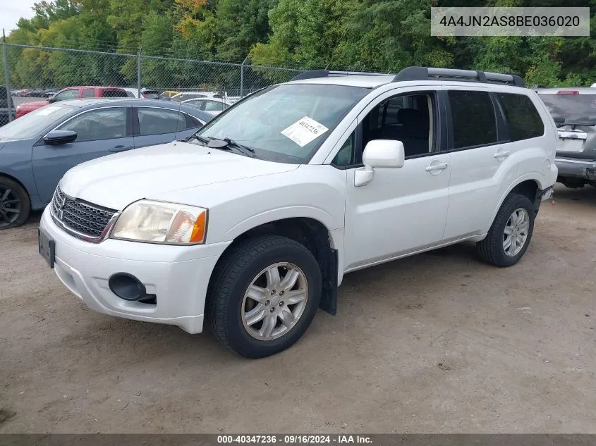 2011 Mitsubishi Endeavor Ls VIN: 4A4JN2AS8BE036020 Lot: 40347236