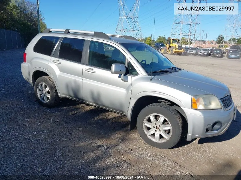 2011 Mitsubishi Endeavor VIN: 4A4JN2AS0BE029997 Lot: 40528997