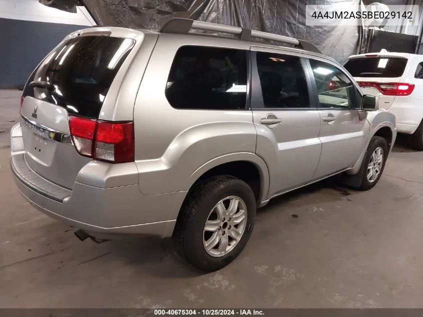 2011 Mitsubishi Endeavor Ls VIN: 4A4JM2AS5BE029142 Lot: 40675304