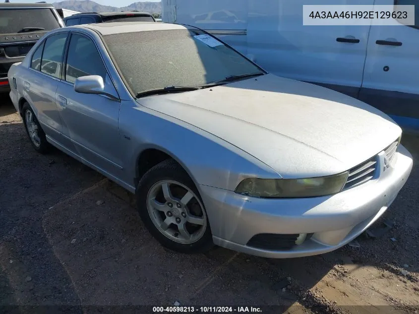 2002 Mitsubishi Galant Es V6/Gtz/Ls V6 VIN: 4A3AA46H92E129623 Lot: 40598213