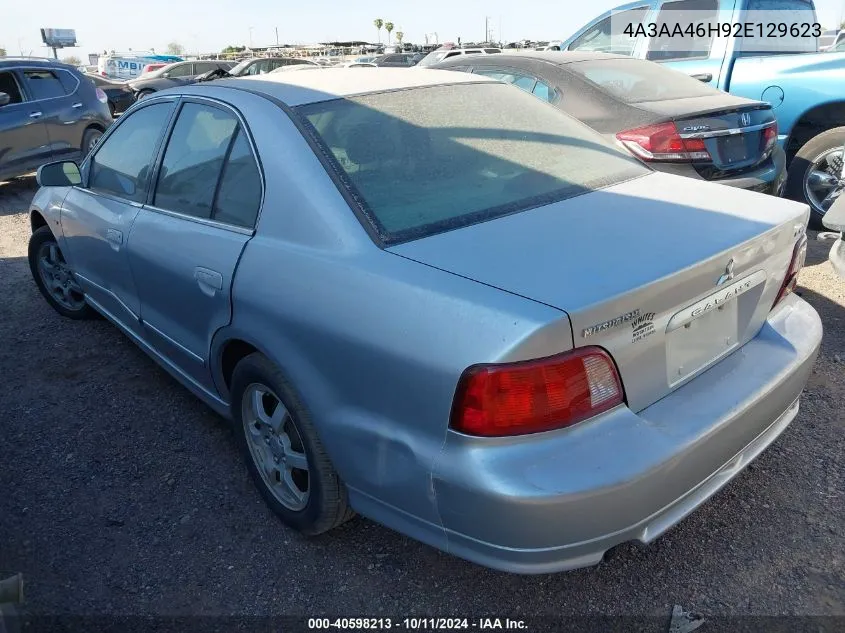 2002 Mitsubishi Galant Es V6/Gtz/Ls V6 VIN: 4A3AA46H92E129623 Lot: 40598213