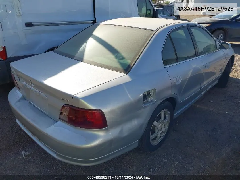 2002 Mitsubishi Galant Es V6/Gtz/Ls V6 VIN: 4A3AA46H92E129623 Lot: 40598213