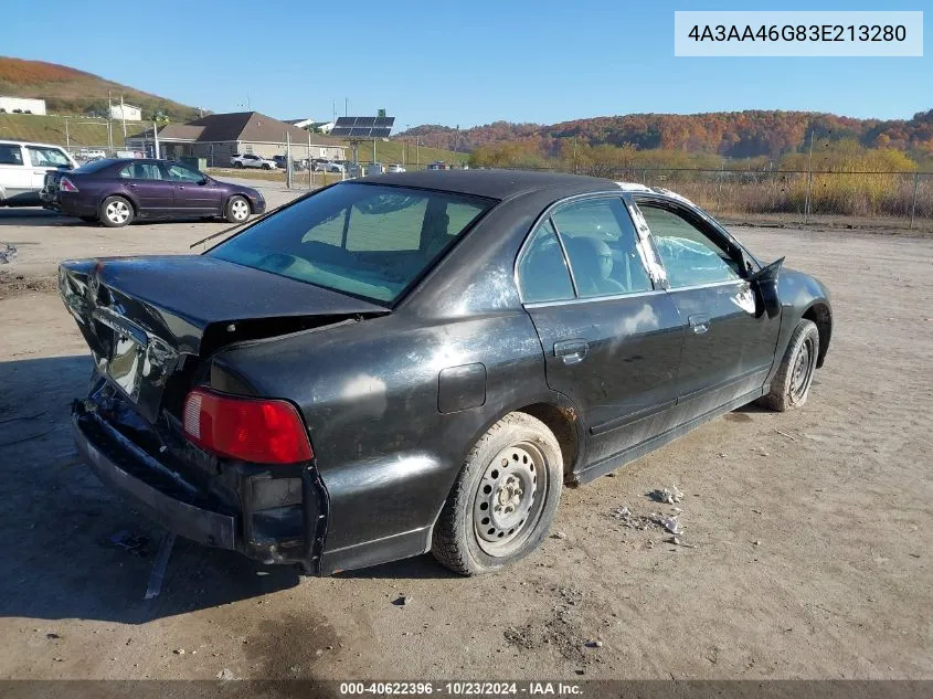 2003 Mitsubishi Galant Es/Ls VIN: 4A3AA46G83E213280 Lot: 40622396