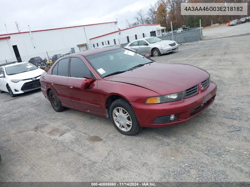 4A3AA46G03E218182 2003 Mitsubishi Galant Es/Ls