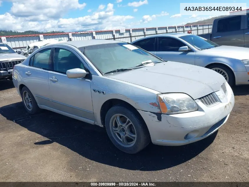 2004 Mitsubishi Galant Ls VIN: 4A3AB36S44E089344 Lot: 39919990