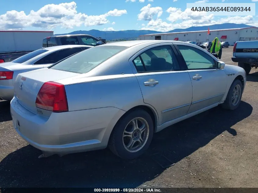 2004 Mitsubishi Galant Ls VIN: 4A3AB36S44E089344 Lot: 39919990