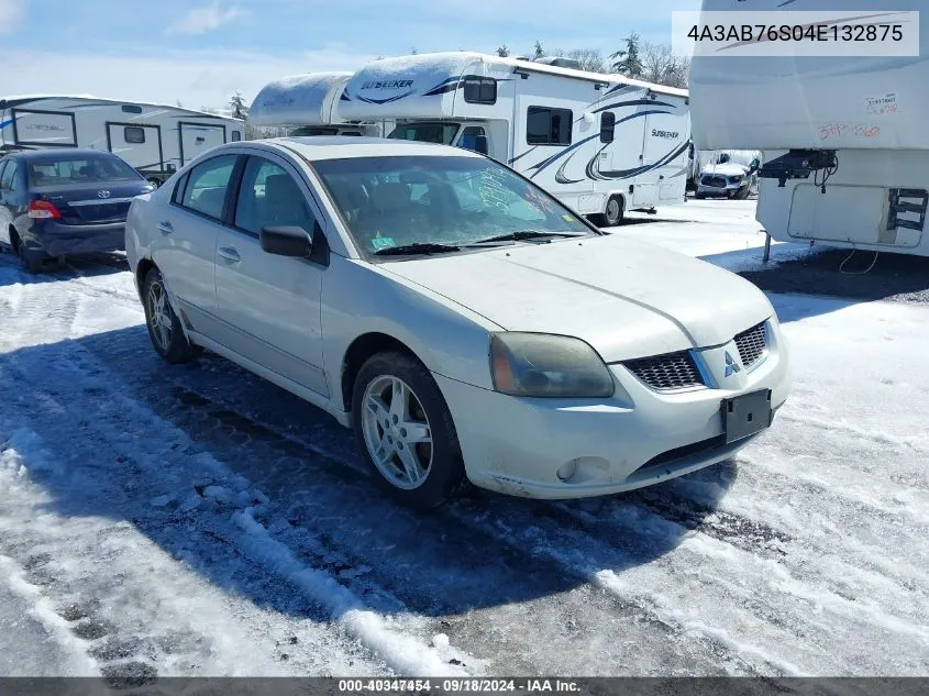 2004 Mitsubishi Galant Gts VIN: 4A3AB76S04E132875 Lot: 40347454