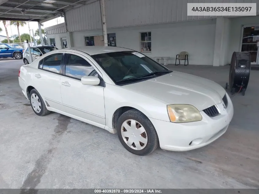 2004 Mitsubishi Galant Ls VIN: 4A3AB36S34E135097 Lot: 40392870