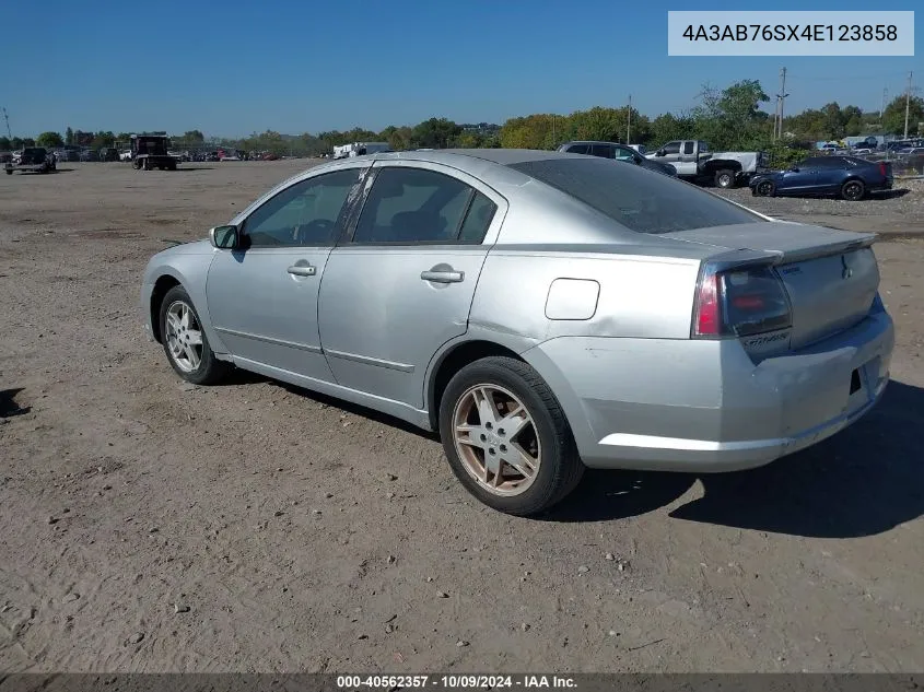 2004 Mitsubishi Galant Gts VIN: 4A3AB76SX4E123858 Lot: 40562357