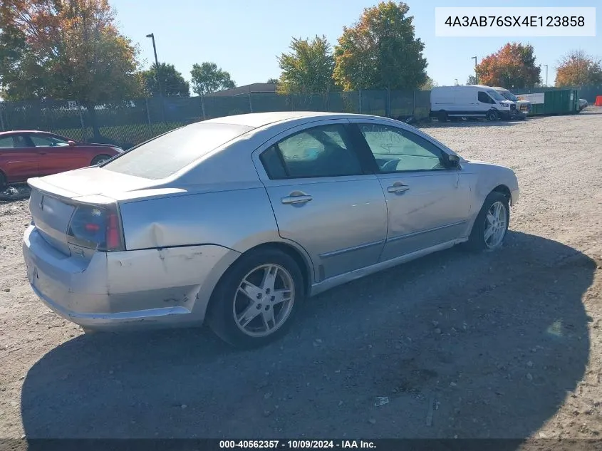 2004 Mitsubishi Galant Gts VIN: 4A3AB76SX4E123858 Lot: 40562357