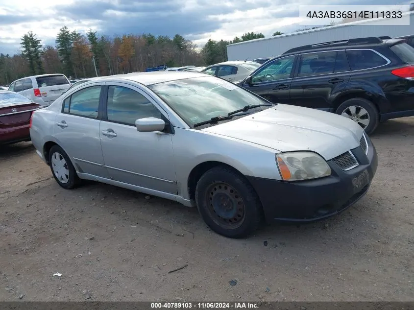 2004 Mitsubishi Galant Ls VIN: 4A3AB36S14E111333 Lot: 40789103