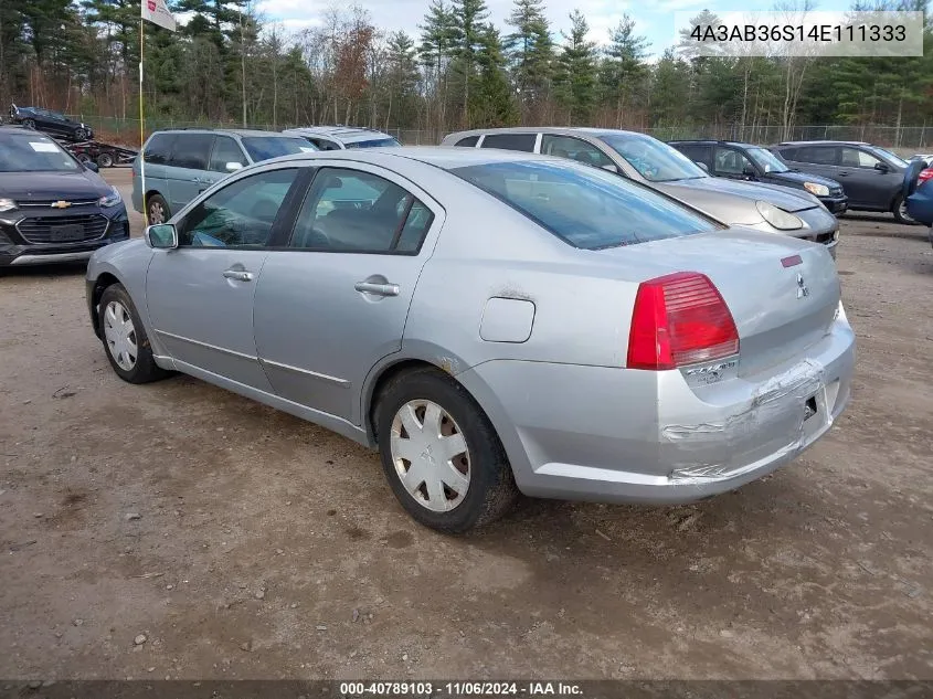 2004 Mitsubishi Galant Ls VIN: 4A3AB36S14E111333 Lot: 40789103