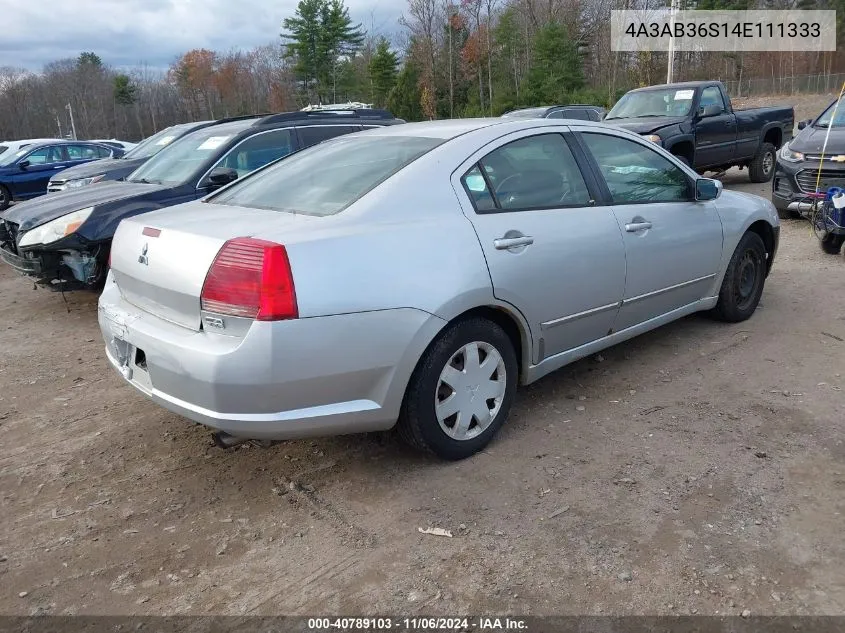 2004 Mitsubishi Galant Ls VIN: 4A3AB36S14E111333 Lot: 40789103