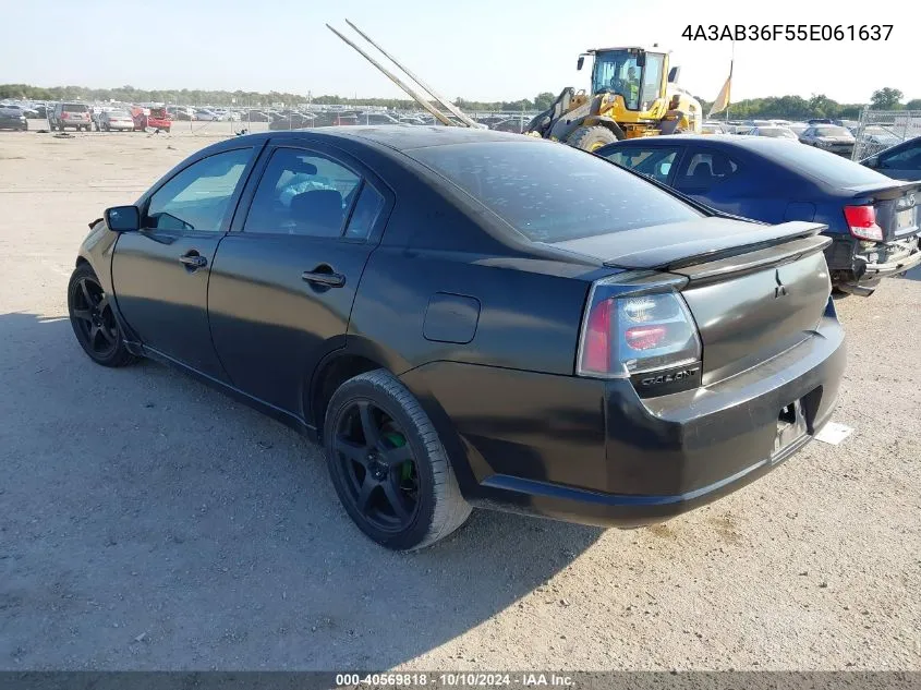 2005 Mitsubishi Galant Es/Se VIN: 4A3AB36F55E061637 Lot: 40569818