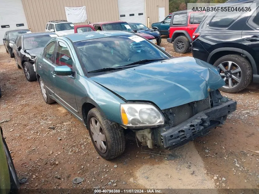 2005 Mitsubishi Galant Es/Se VIN: 4A3AB36F55E046636 Lot: 40798388