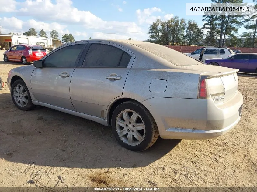 2006 Mitsubishi Galant Es/Se VIN: 4A3AB36F86E054845 Lot: 40728233