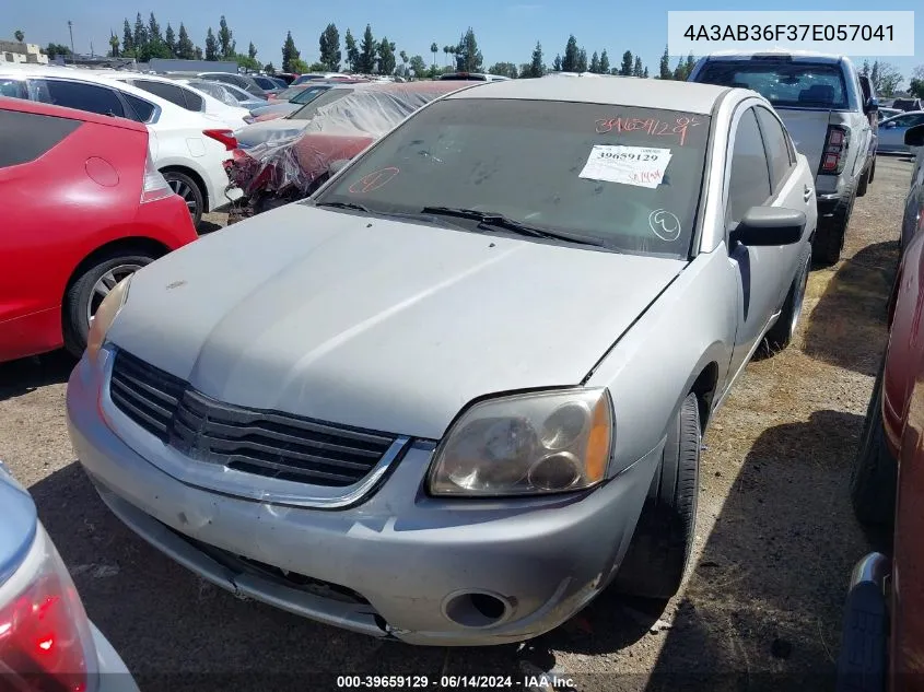 2007 Mitsubishi Galant Es/Se VIN: 4A3AB36F37E057041 Lot: 39659129