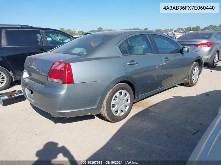 4A3AB36FX7E060440 2007 Mitsubishi Galant Es/Se