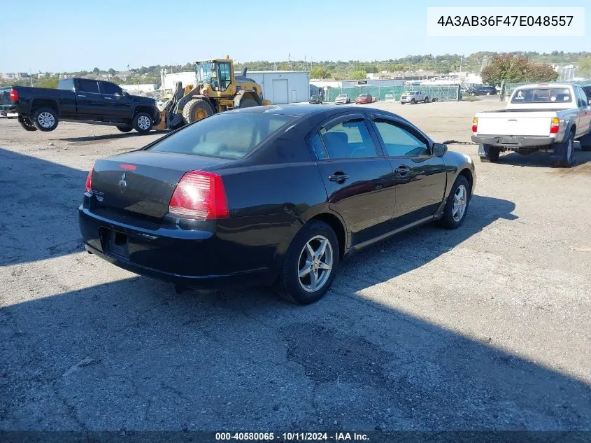 2007 Mitsubishi Galant Es/Se VIN: 4A3AB36F47E048557 Lot: 40580065