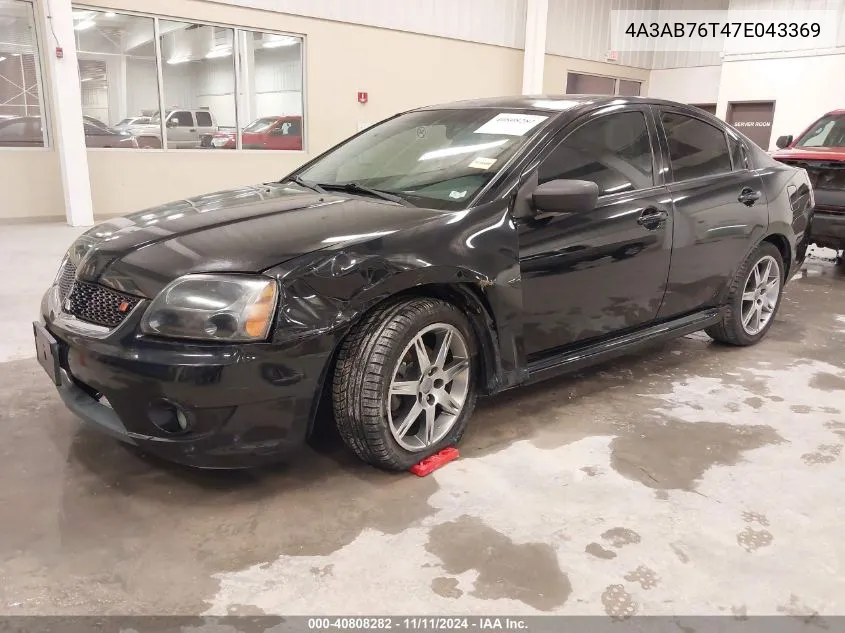 2007 Mitsubishi Galant Ralliart VIN: 4A3AB76T47E043369 Lot: 40808282