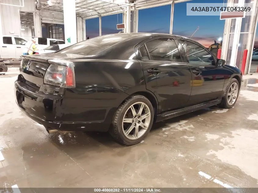 2007 Mitsubishi Galant Ralliart VIN: 4A3AB76T47E043369 Lot: 40808282