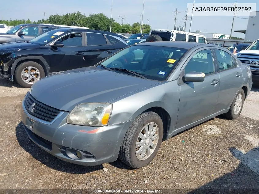 2009 Mitsubishi Galant Es/Sport Edition VIN: 4A3AB36F39E002592 Lot: 39600458