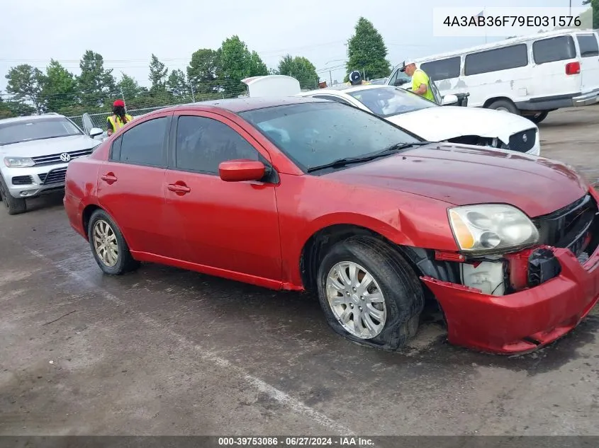 2009 Mitsubishi Galant Es/Sport Edition VIN: 4A3AB36F79E031576 Lot: 39753086