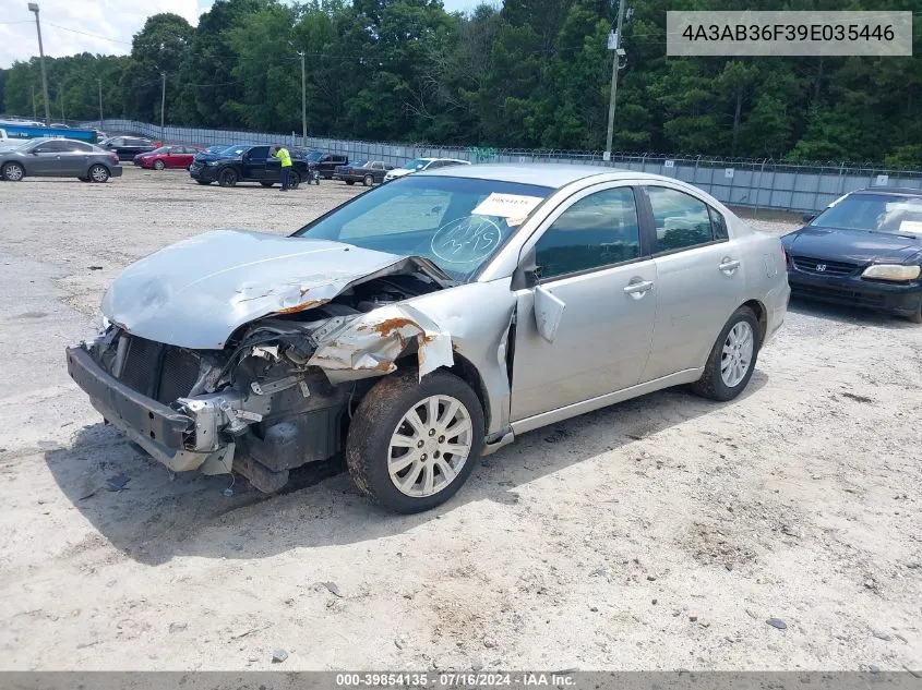 2009 Mitsubishi Galant Es/Sport Edition VIN: 4A3AB36F39E035446 Lot: 39854135