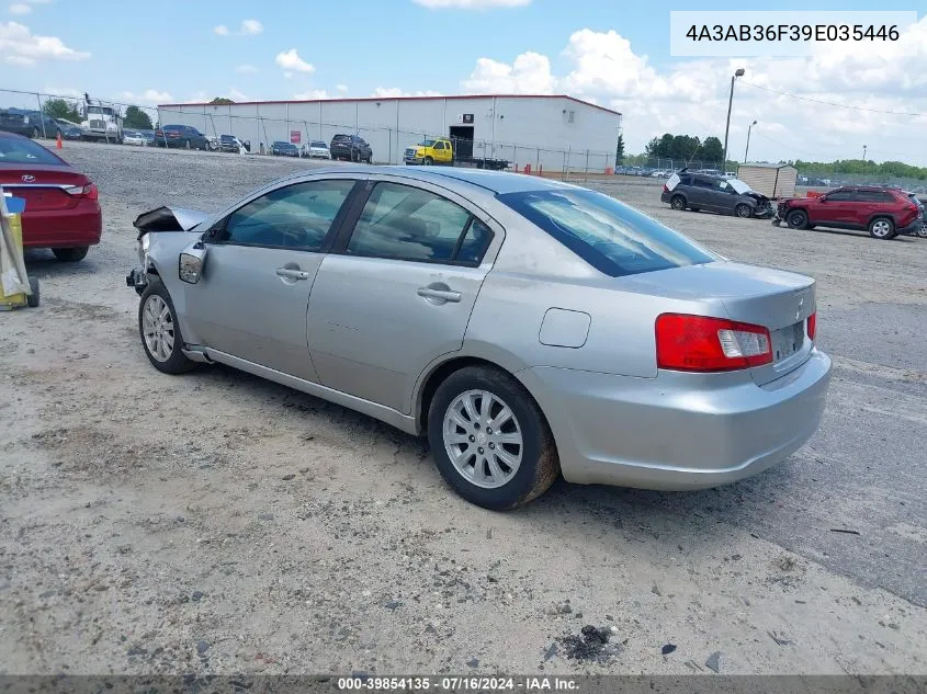 4A3AB36F39E035446 2009 Mitsubishi Galant Es/Sport Edition