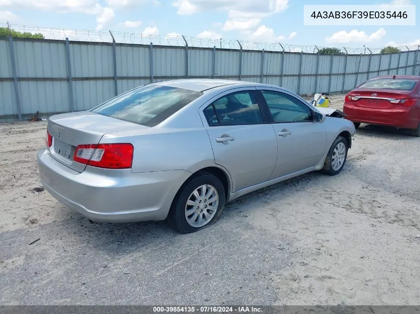 2009 Mitsubishi Galant Es/Sport Edition VIN: 4A3AB36F39E035446 Lot: 39854135