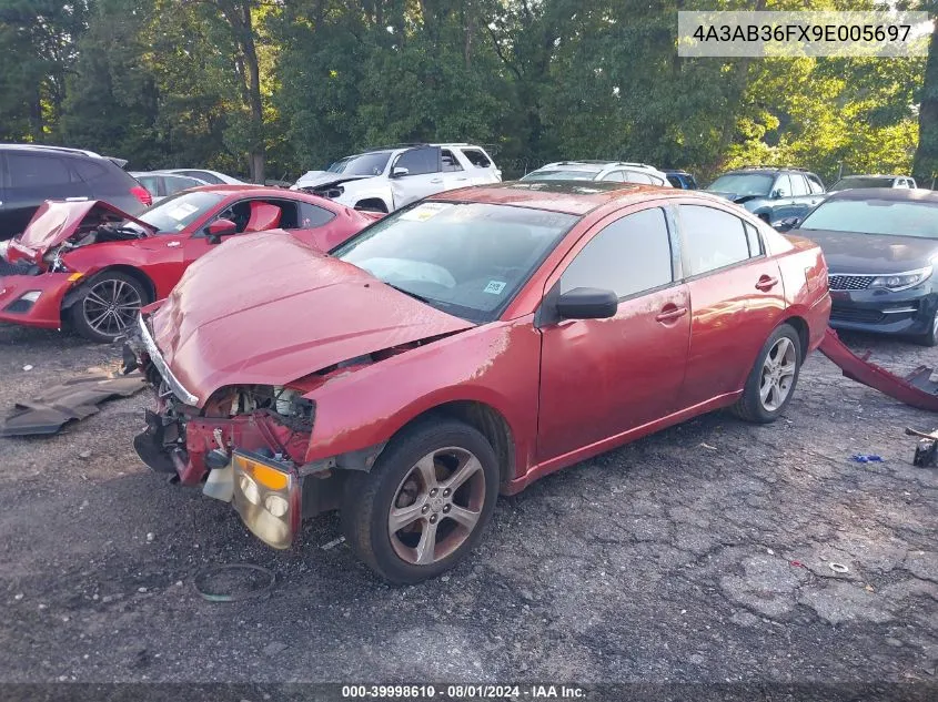 2009 Mitsubishi Galant Es/Sport Edition VIN: 4A3AB36FX9E005697 Lot: 39998610