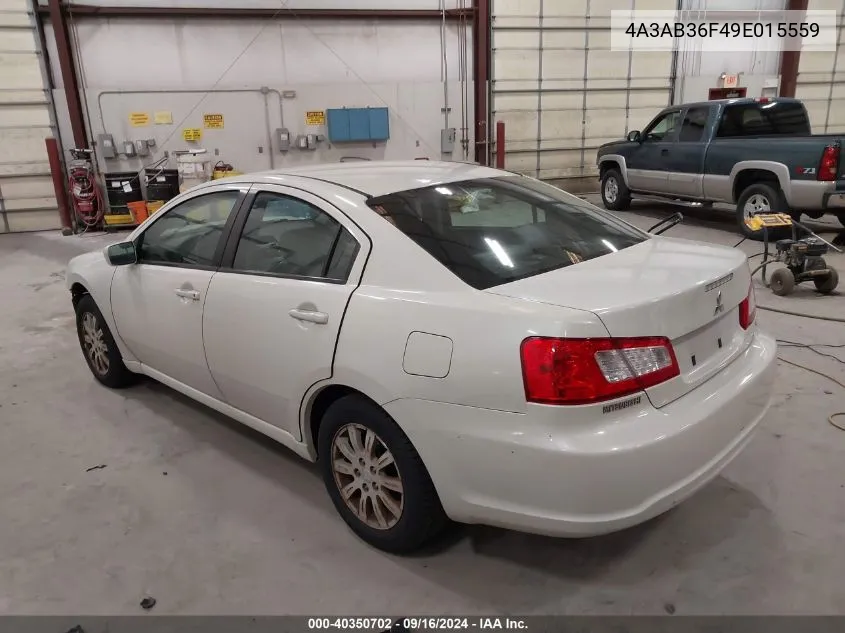 2009 Mitsubishi Galant Es/Sport Edition VIN: 4A3AB36F49E015559 Lot: 40350702