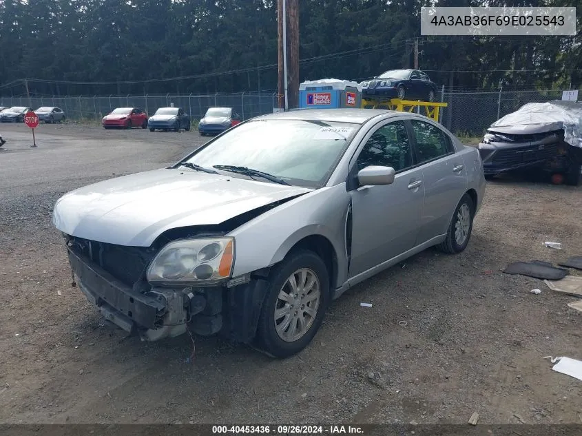 2009 Mitsubishi Galant Es/Sport Edition VIN: 4A3AB36F69E025543 Lot: 40453436