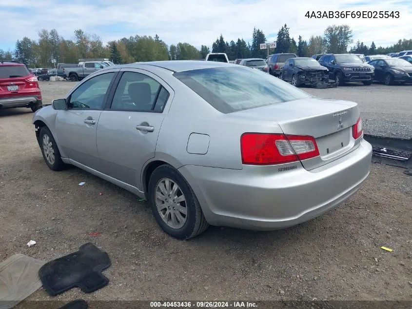 2009 Mitsubishi Galant Es/Sport Edition VIN: 4A3AB36F69E025543 Lot: 40453436