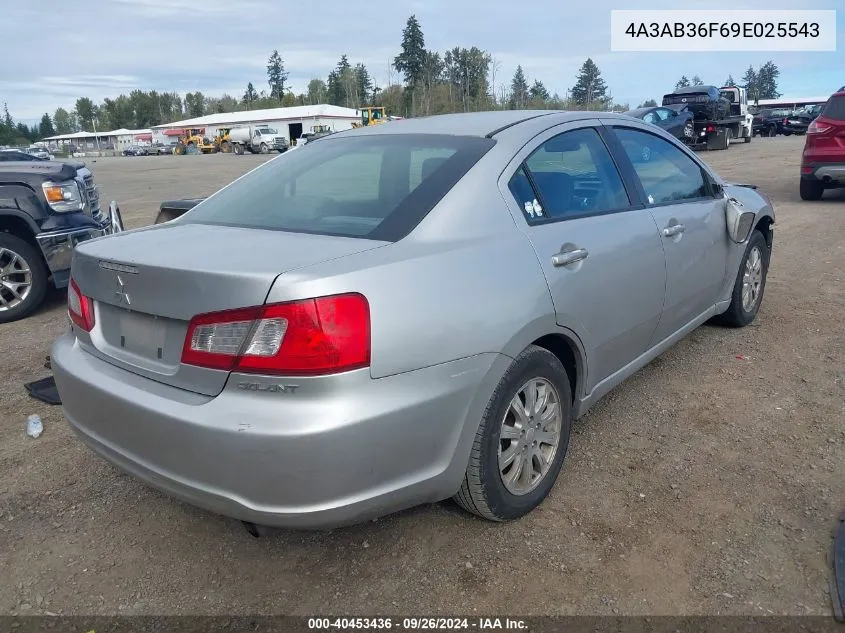 2009 Mitsubishi Galant Es/Sport Edition VIN: 4A3AB36F69E025543 Lot: 40453436