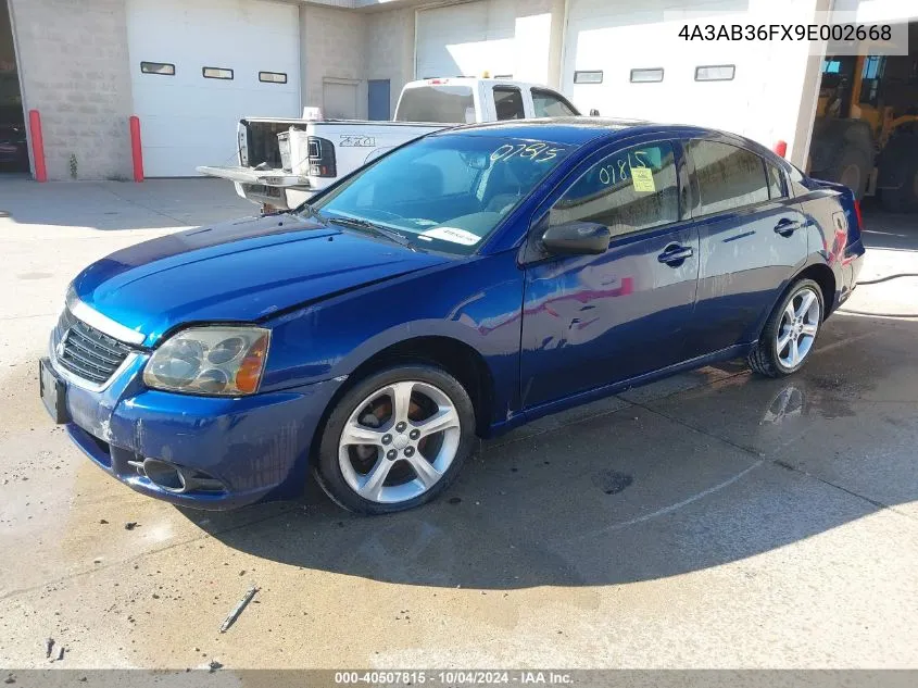 2009 Mitsubishi Galant Es/Sport Edition VIN: 4A3AB36FX9E002668 Lot: 40507815