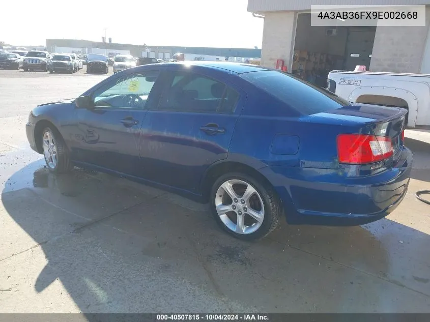 2009 Mitsubishi Galant Es/Sport Edition VIN: 4A3AB36FX9E002668 Lot: 40507815