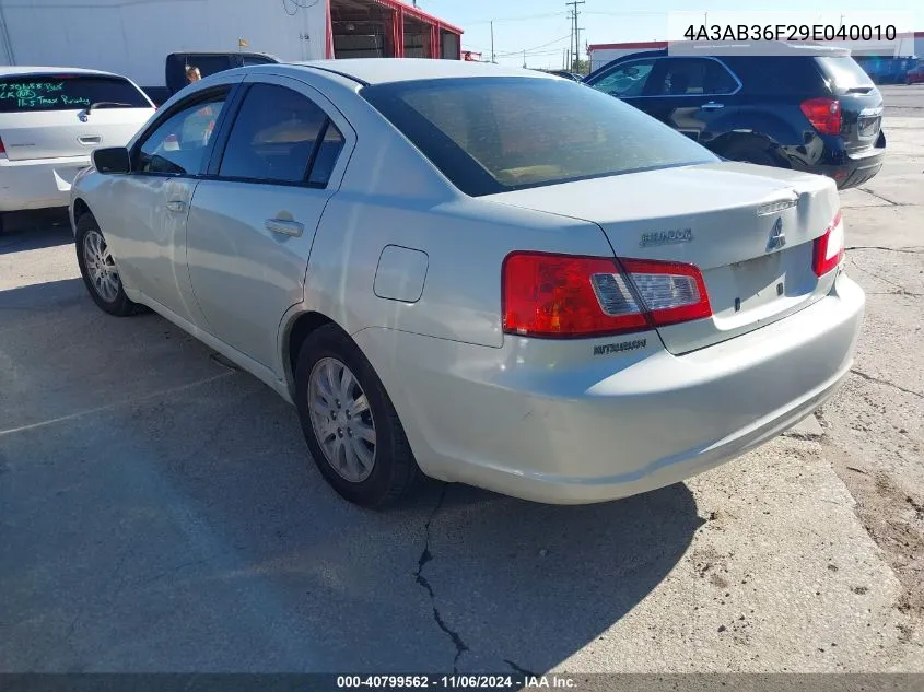 2009 Mitsubishi Galant Es/Sport Edition VIN: 4A3AB36F29E040010 Lot: 40799562