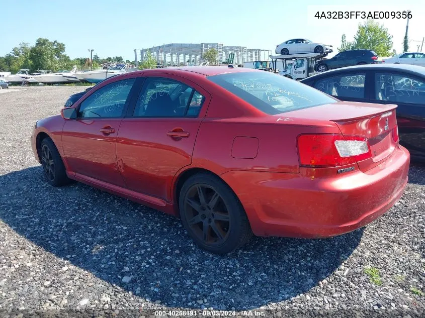 2010 Mitsubishi Galant Es/Se VIN: 4A32B3FF3AE009356 Lot: 40258191