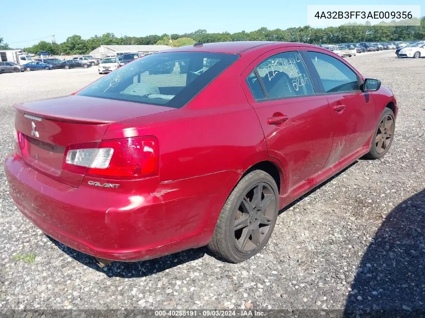 2010 Mitsubishi Galant Es/Se VIN: 4A32B3FF3AE009356 Lot: 40258191