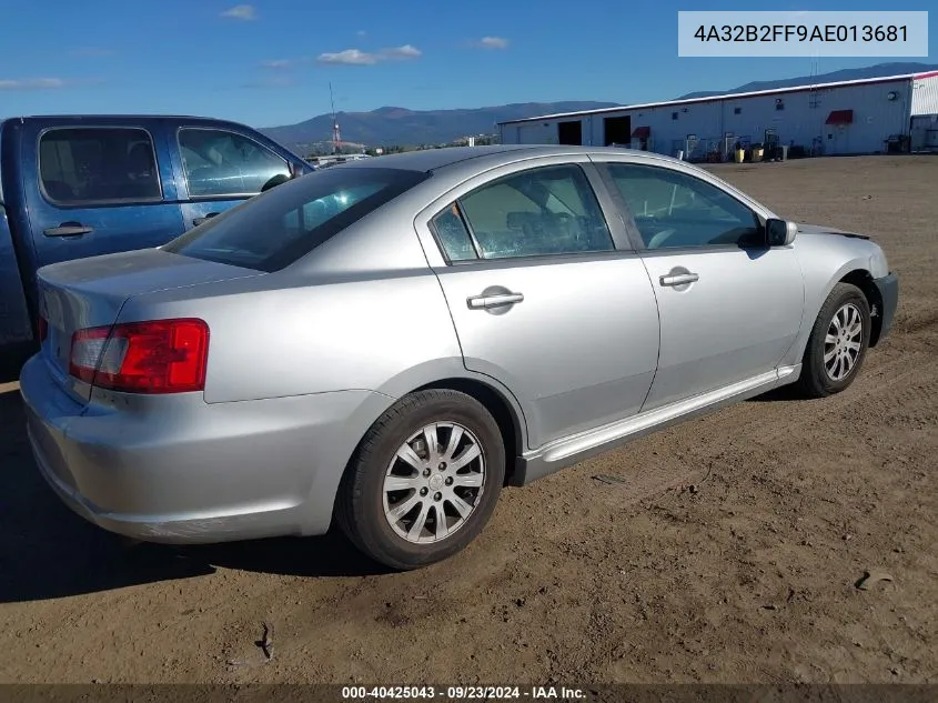 2010 Mitsubishi Galant Fe VIN: 4A32B2FF9AE013681 Lot: 40425043