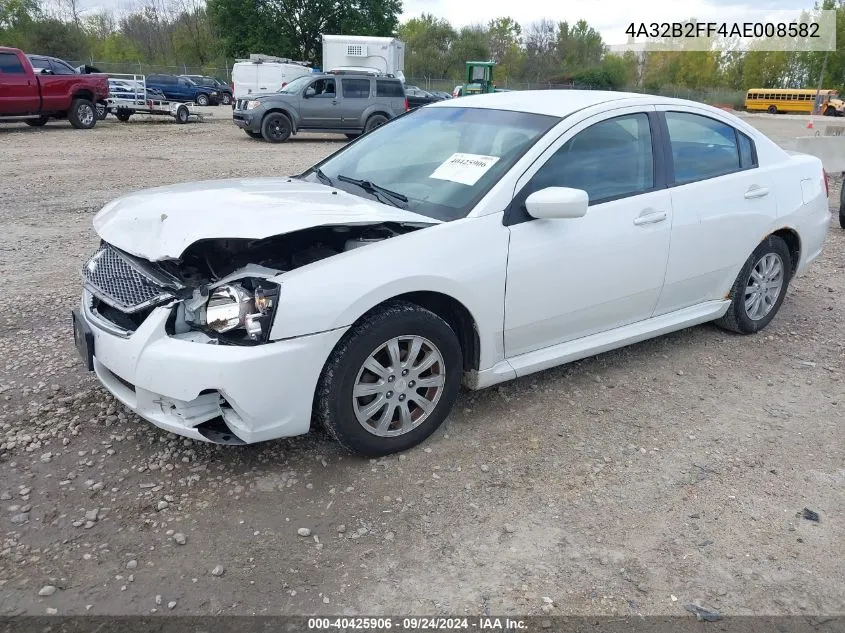 2010 Mitsubishi Galant Fe VIN: 4A32B2FF4AE008582 Lot: 40425906