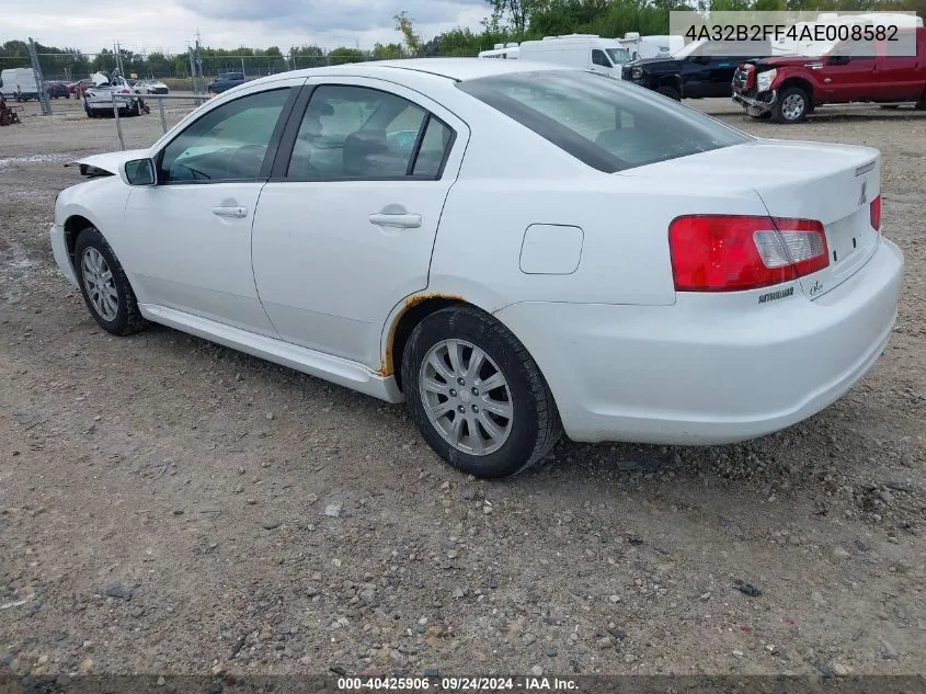 2010 Mitsubishi Galant Fe VIN: 4A32B2FF4AE008582 Lot: 40425906